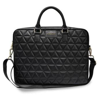 GUESS Luxus Laptop Bag Tasche Damen Herrentasche - Quilted bis 16“ Zoll schwarz